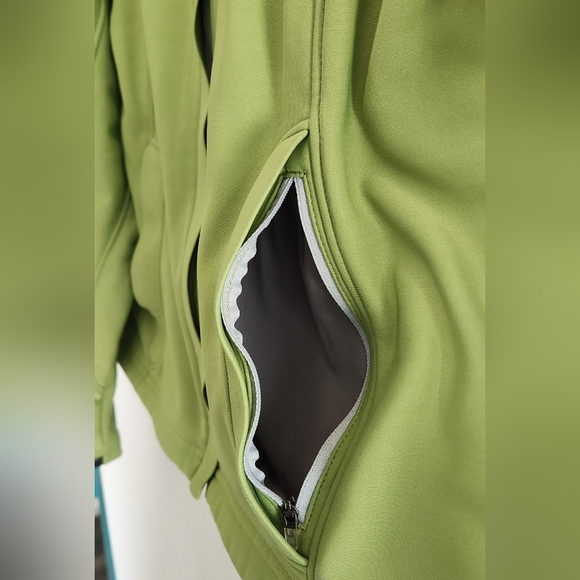 LL BEAN Windstopper Zip Front Lime Green Women's Jacket Size M Reg - Picture 5 of 10